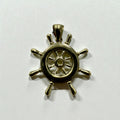 14K Yellow Gold Ship Wheel Pendant – 12 Grams | Nautical Maritime Design