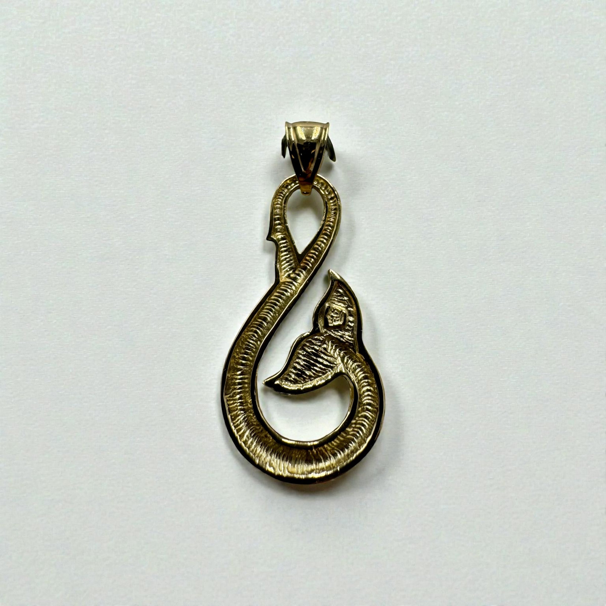 14K Yellow Gold Mermaid Tail Pendant – 4.3 Grams | Nautical Ocean-Inspired Design