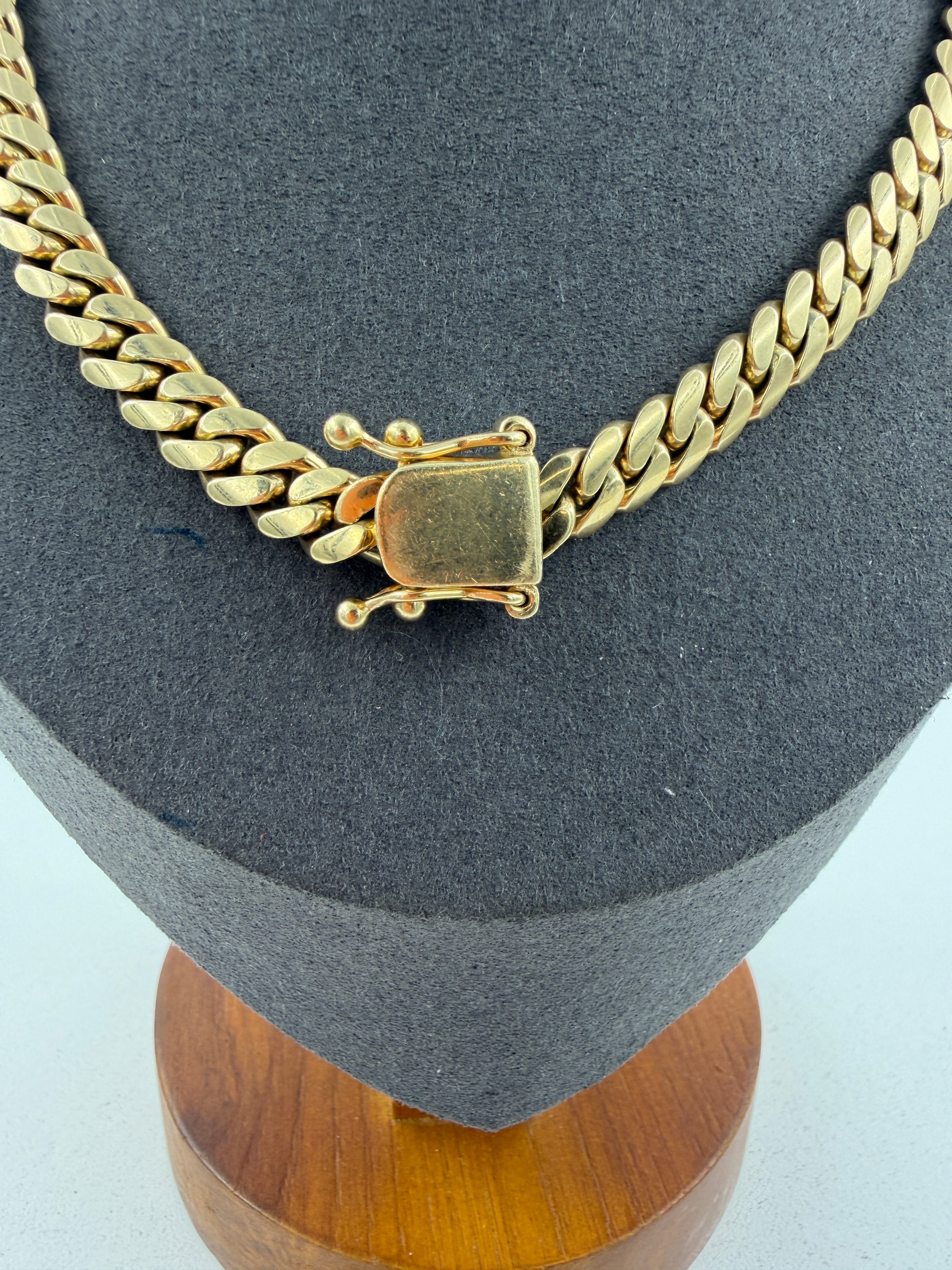 10K Yellow Gold Miami Cuban Link Chain – 24” / 7mm (100g)