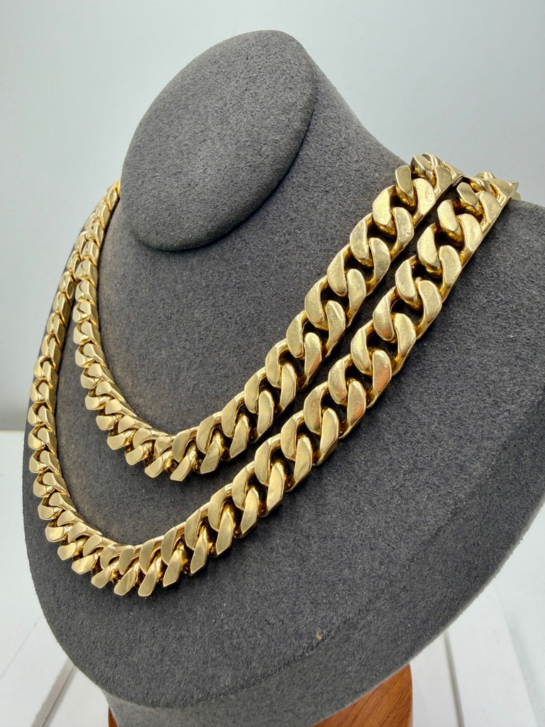 4K Yellow Gold Cuban Link Chain – 31” / 8mm Heavy Miami Cuban Necklace (169.4g)