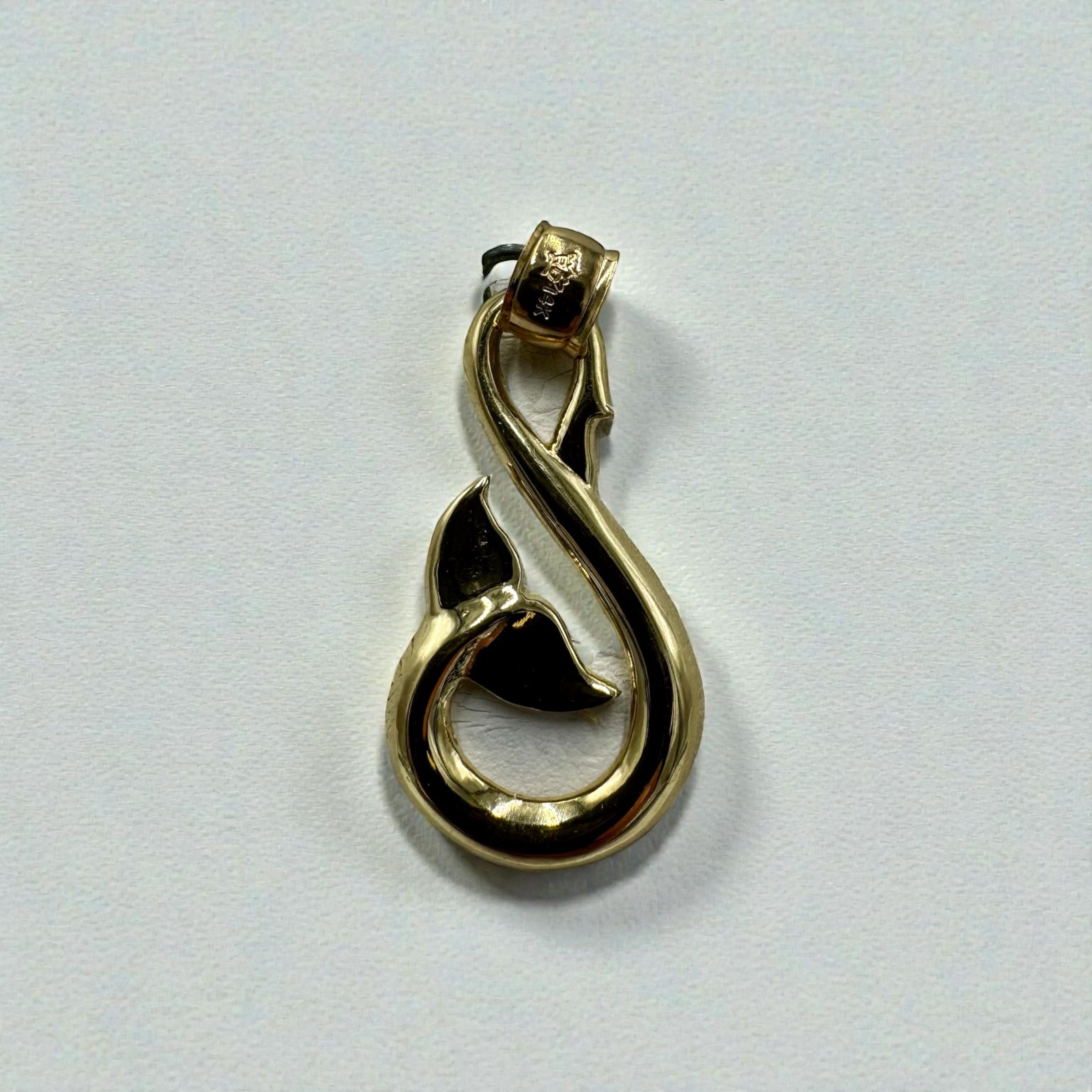 14K Yellow Gold Mermaid Tail Pendant – 4.3 Grams | Nautical Ocean-Inspired Design