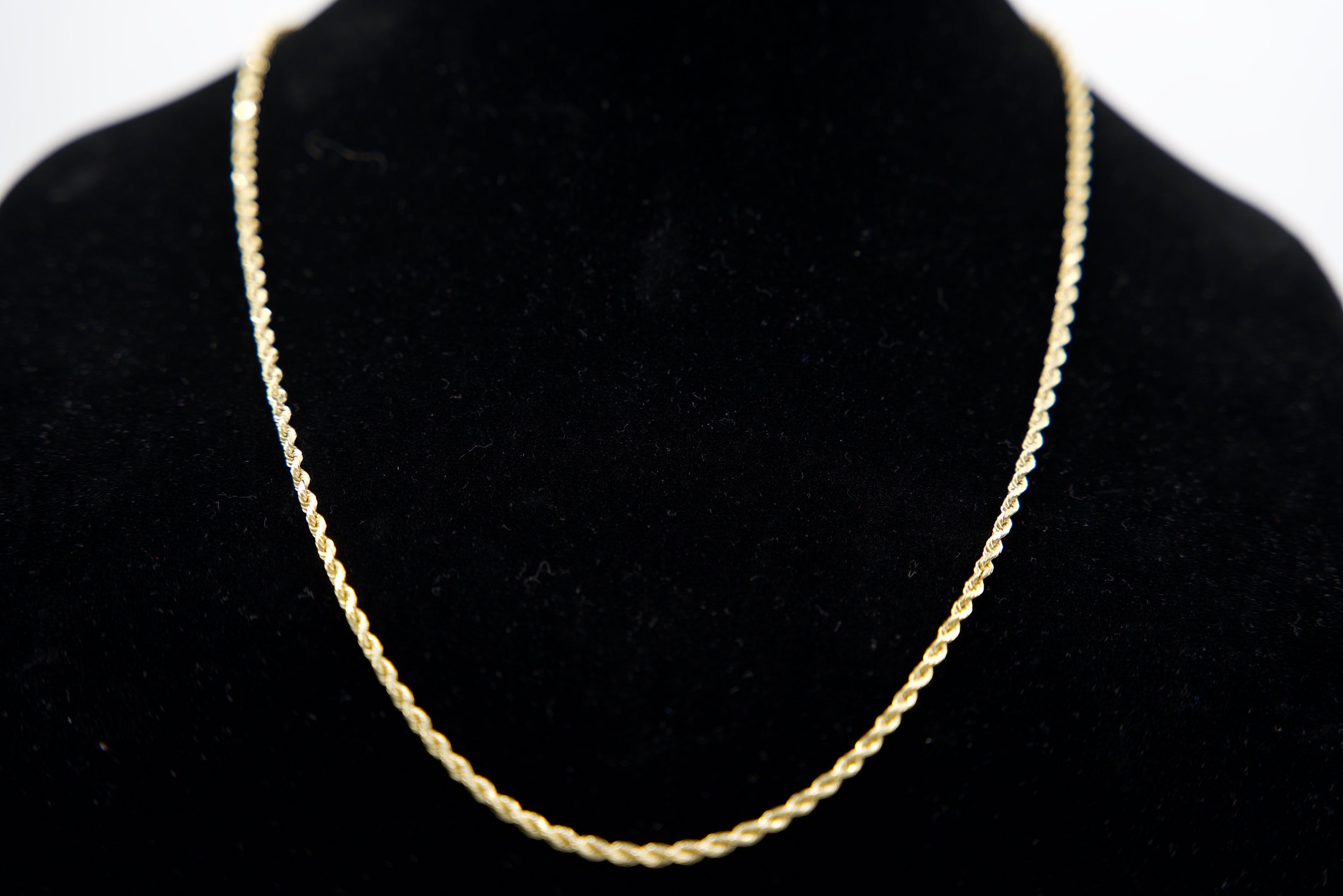 14K Gold Rope Chain 9.3 Grams 24 Inches 3mm