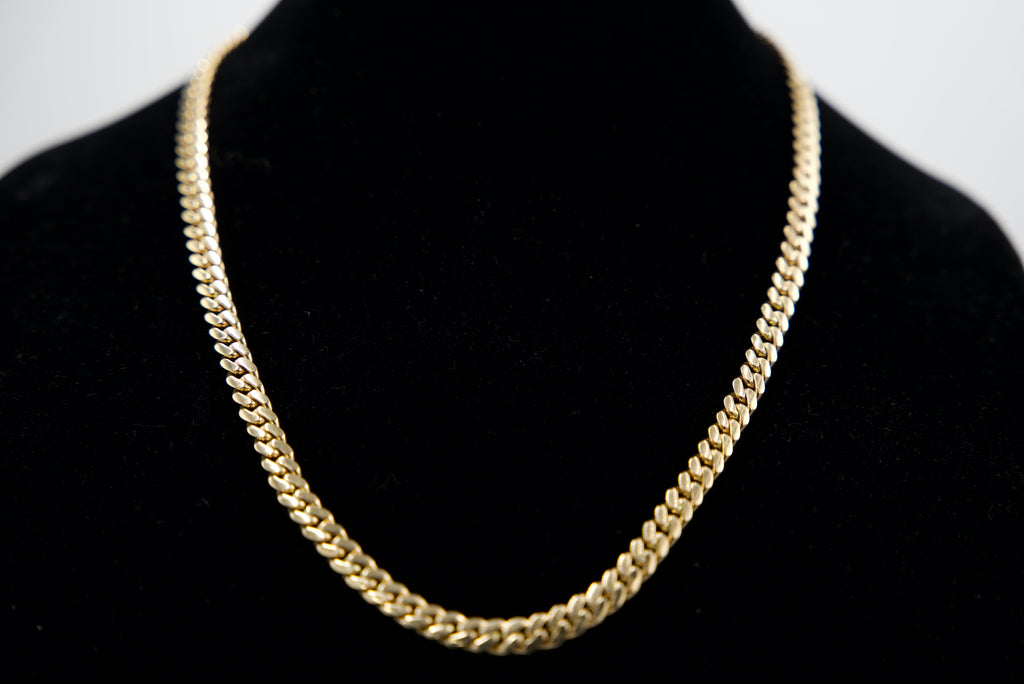 14K Gold Miami Cuban Chain 92.4 Grams 24 Inches 7mm