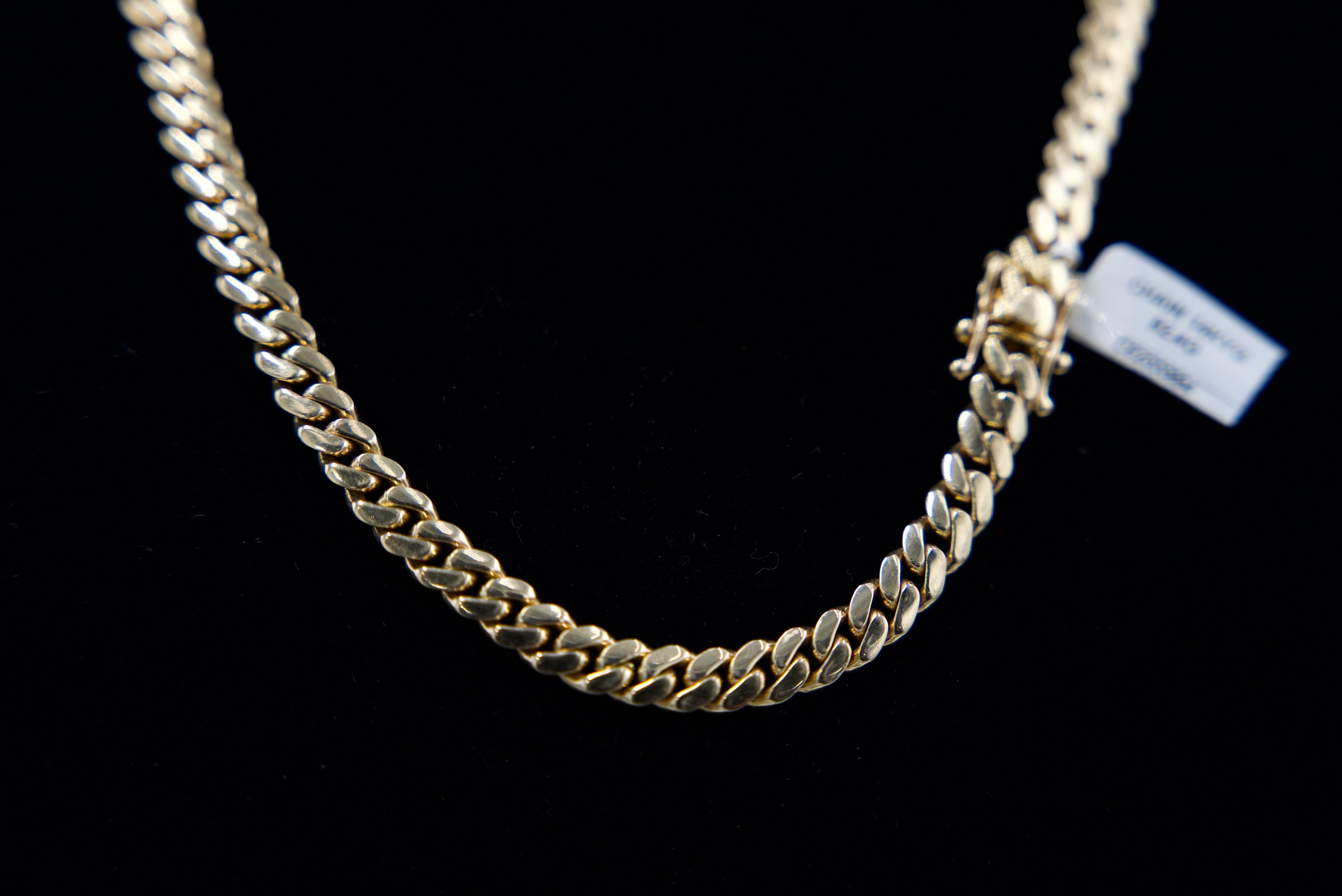 14K Gold Miami Cuban Chain 92.4 Grams 24 Inches 7mm