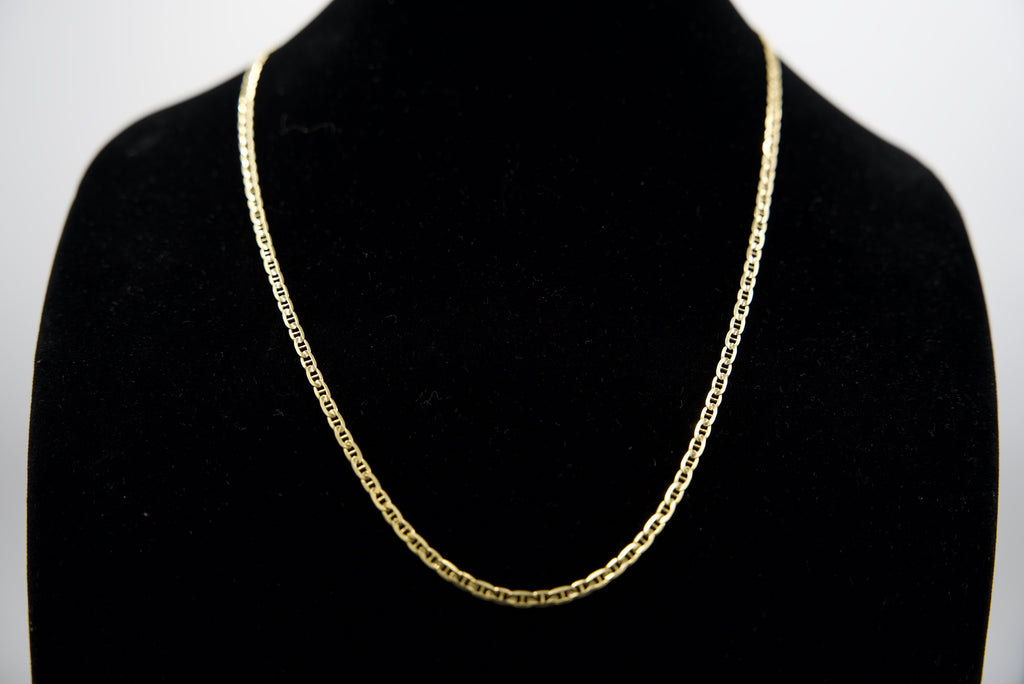 14K Gold Mariner Link Chain 15.5 Grams 26 Inches 3.5mm