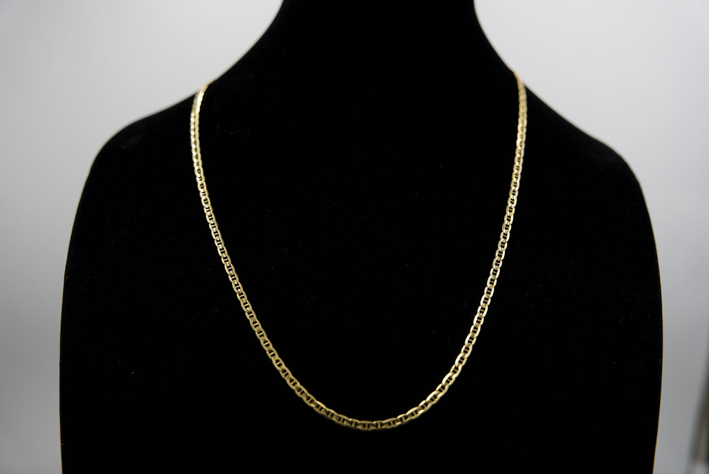 14K Gold Mariner Link Chain 15.5 Grams 26 Inches 3.5mm