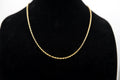 14K Gold Rope Chain 9.3 Grams 24 Inches 3mm