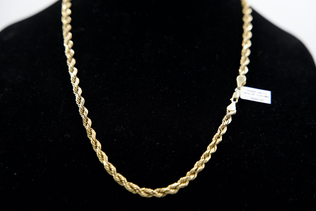 10K Gold Rope Chain 61 Grams 25 Inches 5.25mm