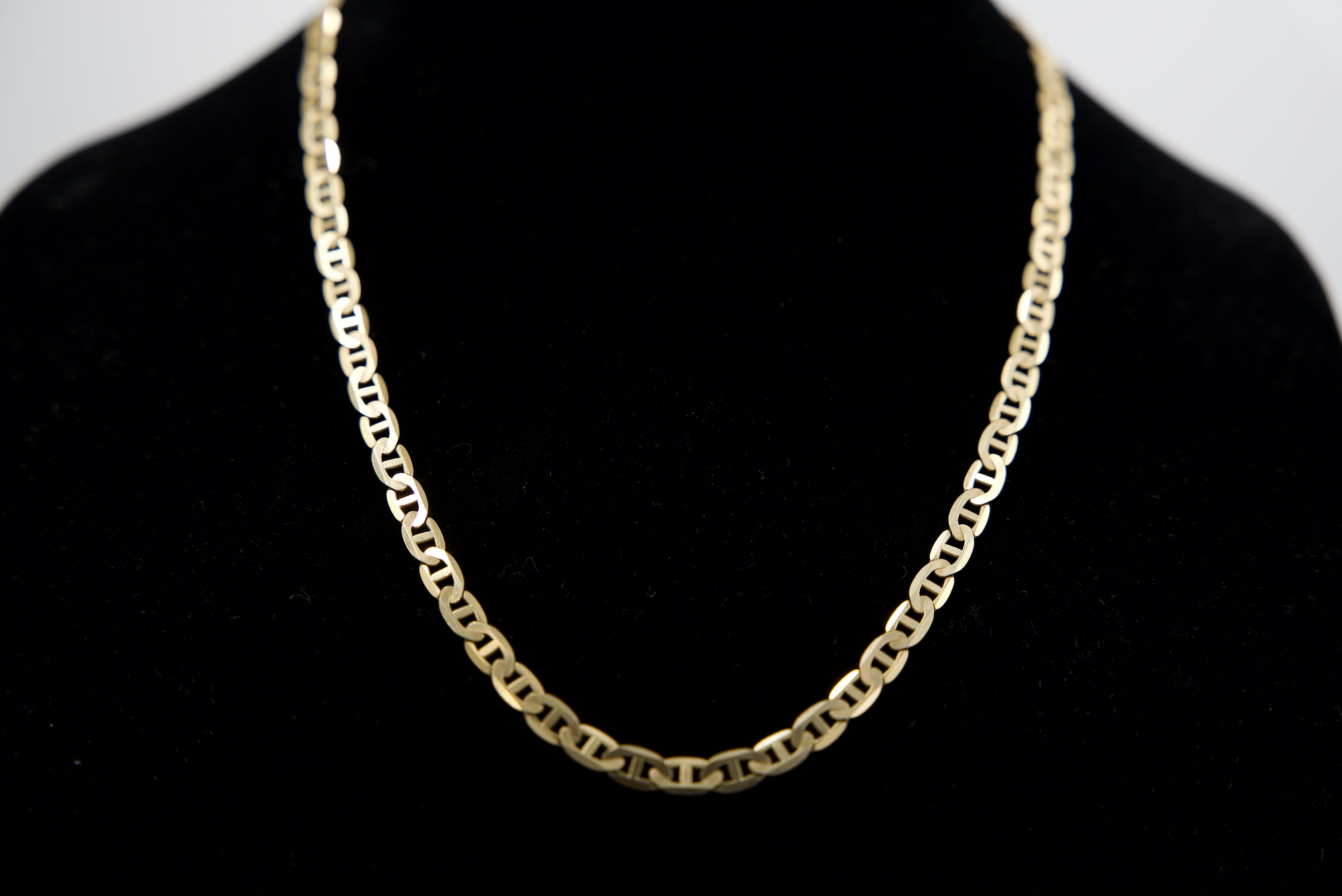 14K Gold Solid Mariner Link Chain 29.7 Grams