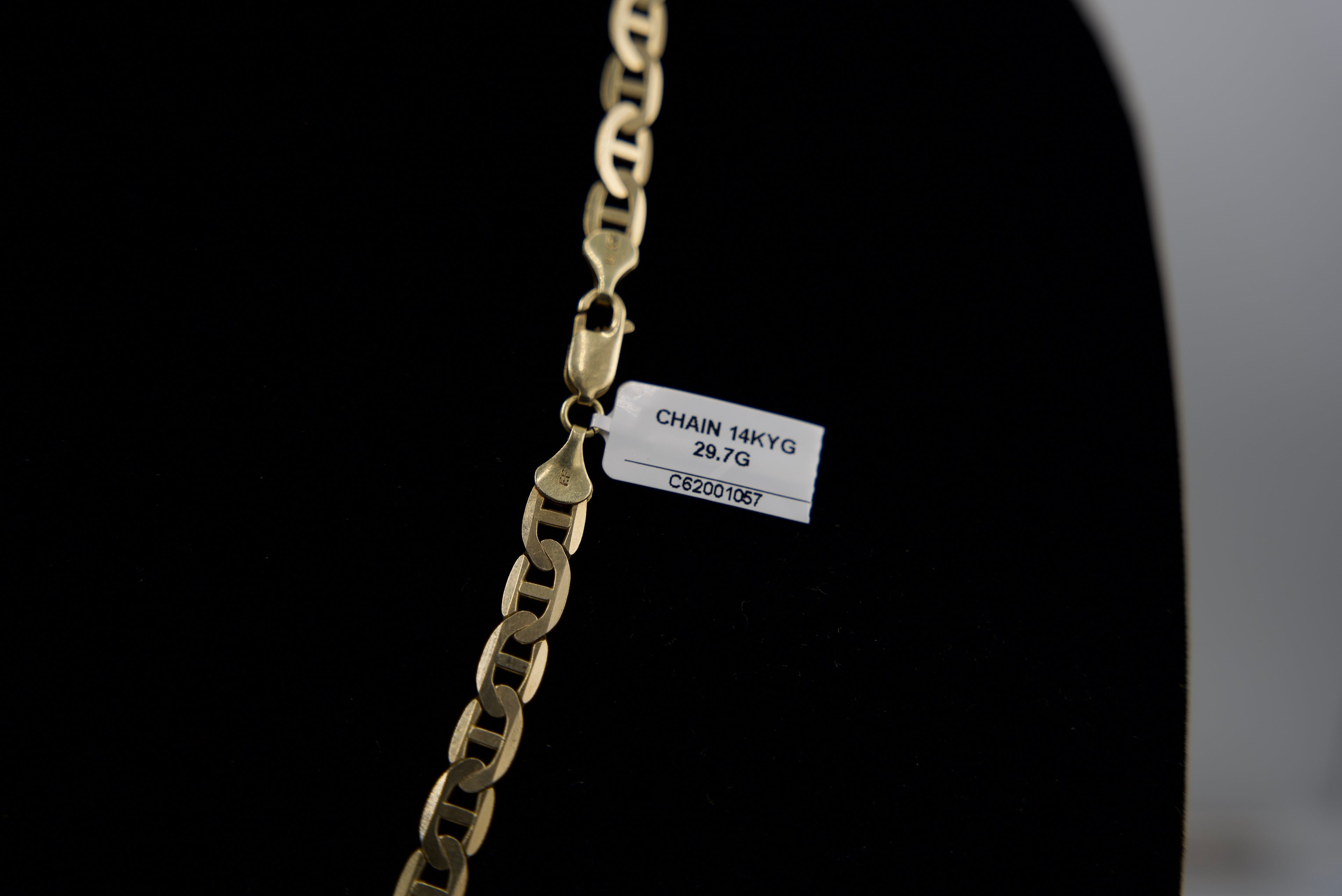 14K Gold Solid Mariner Link Chain 29.7 Grams