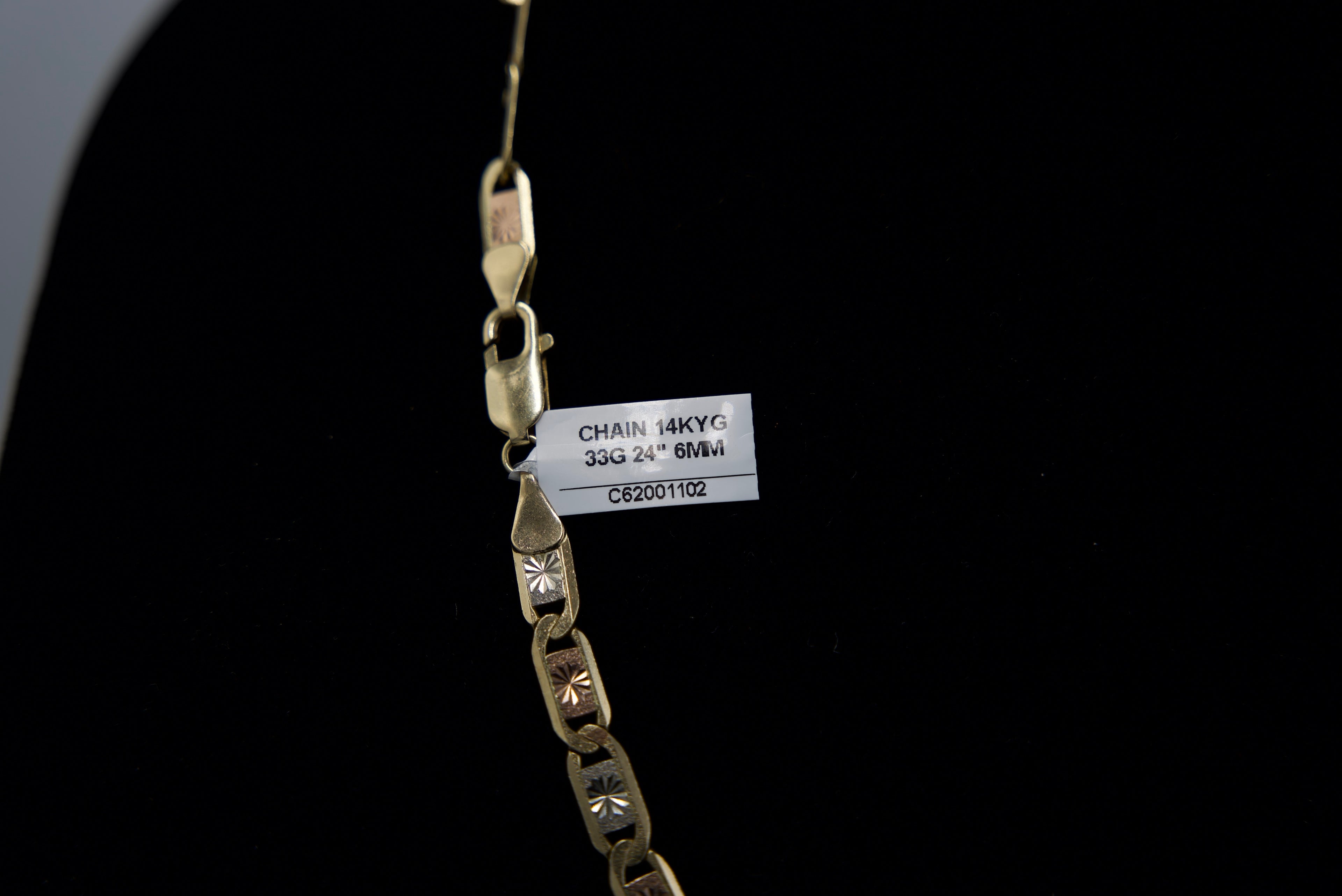 14K Gold Mariner Link Chain 33 Grams 24 Inches 6mm