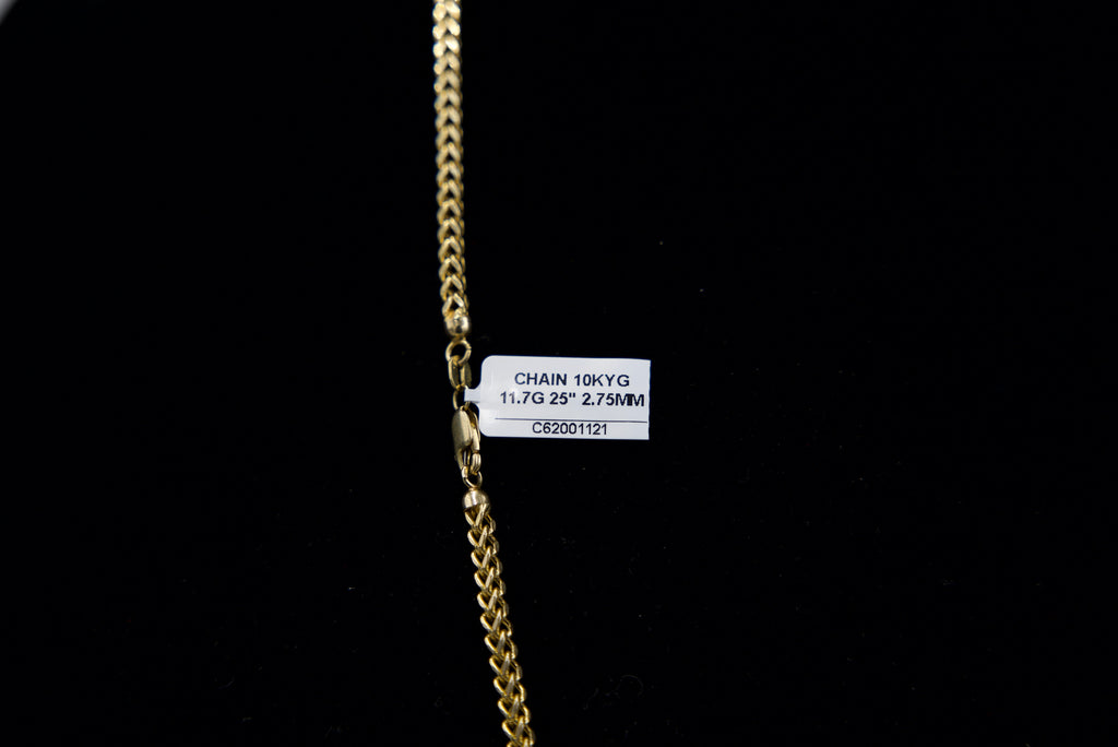 10K Gold Franco Chain 11.7 Grams 25 Inches 2.75mm