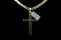 18K Gold Cross Pendant 11.7 Grams