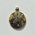 14K Yellow Gold Sand Dollar Pendant – 7.0 Grams | Nautical Coastal Design