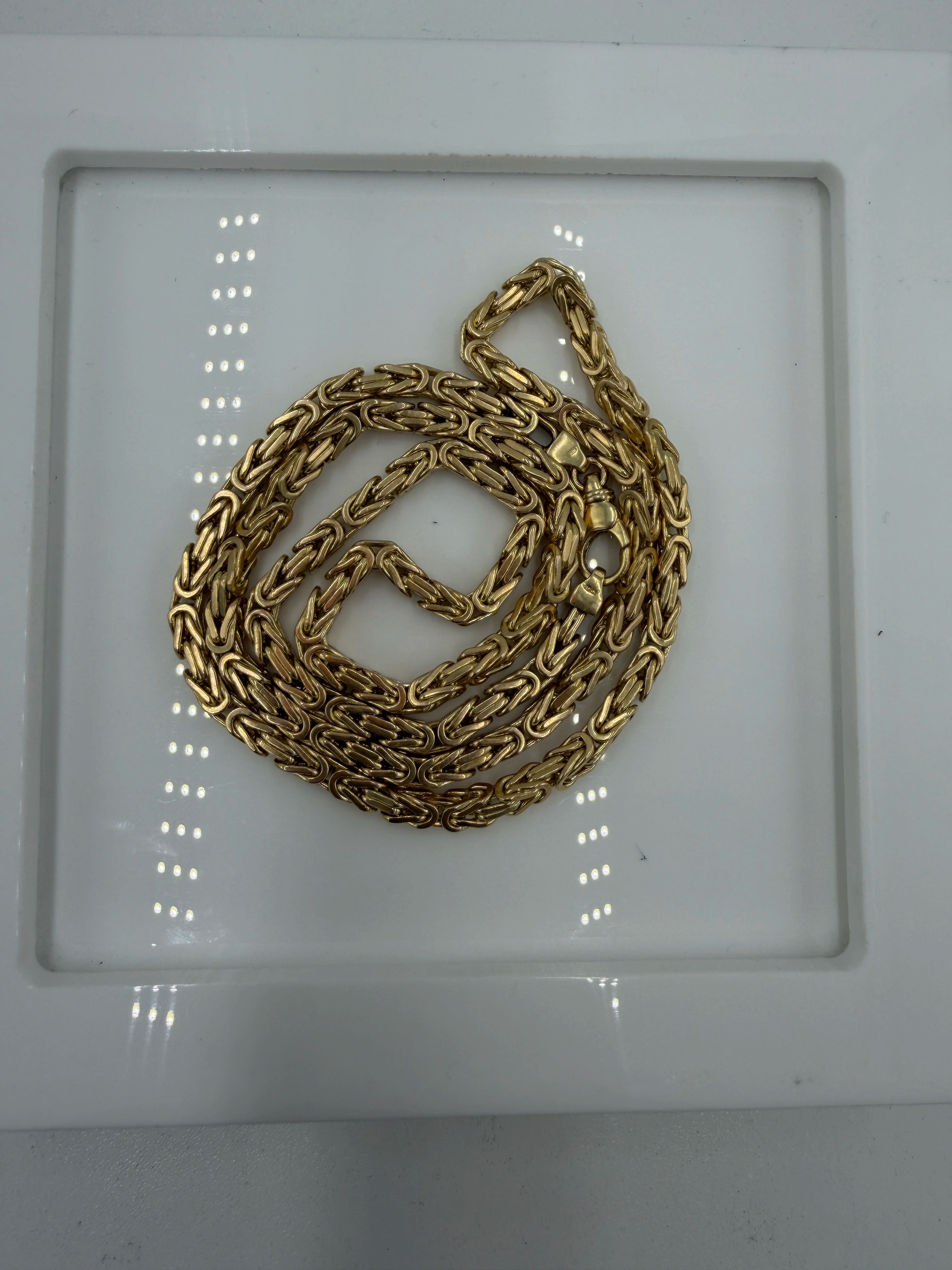 Byzantine Gold Chain 14k 123.9 Grams 31inch - Used Like New