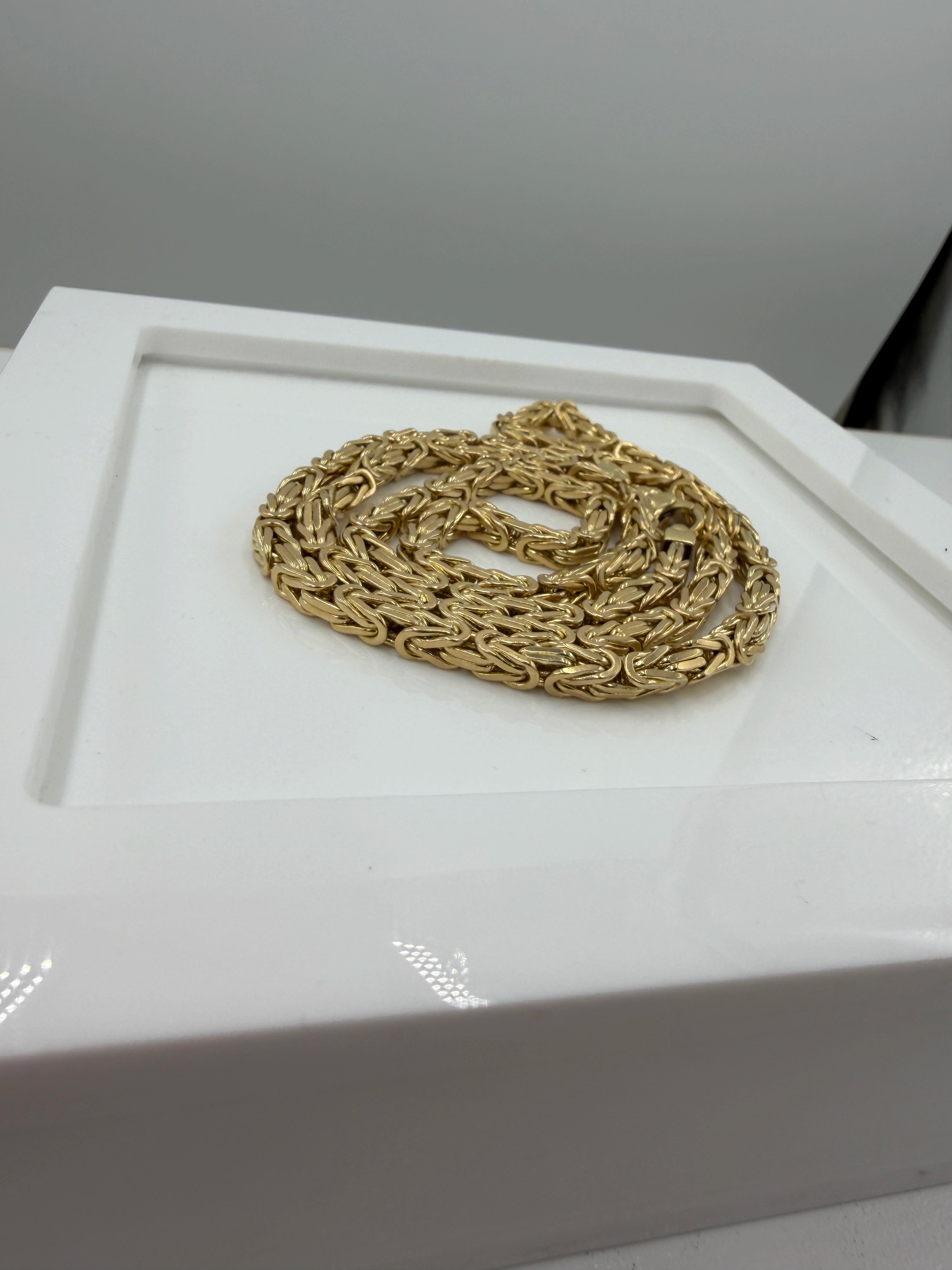 Byzantine Gold Chain 14k 123.9 Grams 31inch - Used Like New