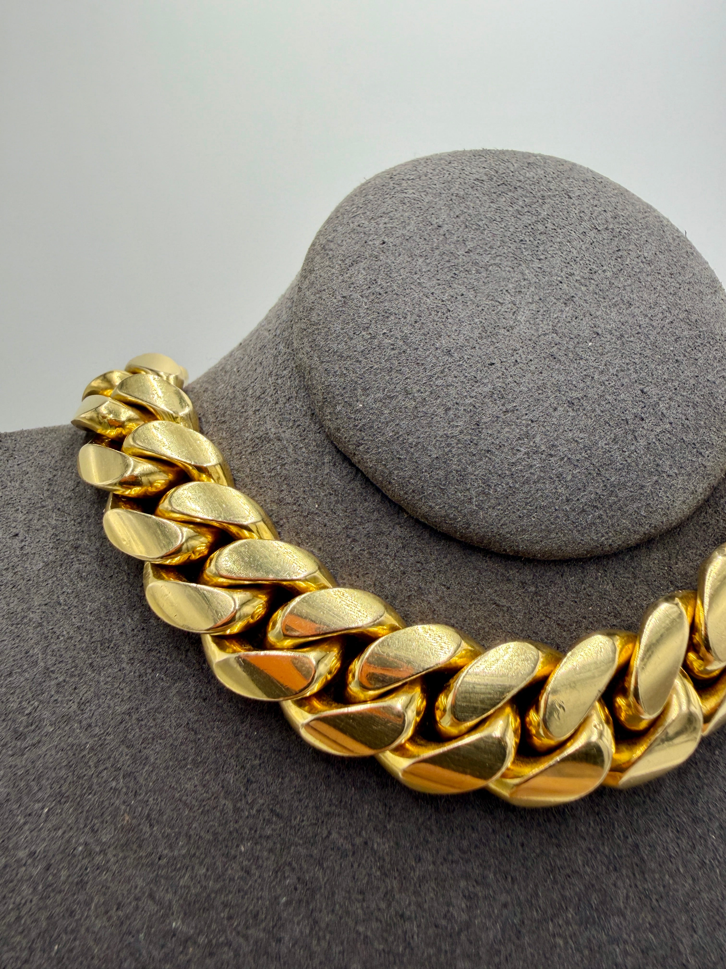 14k Gold Miami Cuban link Bracelet 121grams 8in - 14mm