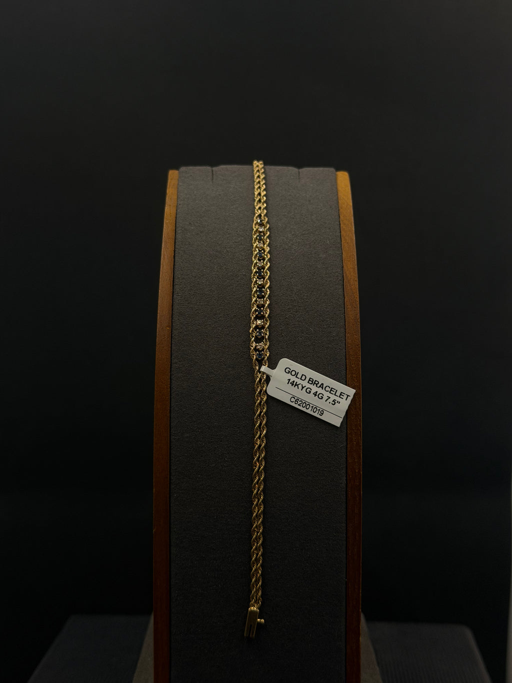 14K Gold Rope Bracelet – 4 Grams | 7.5 Inches