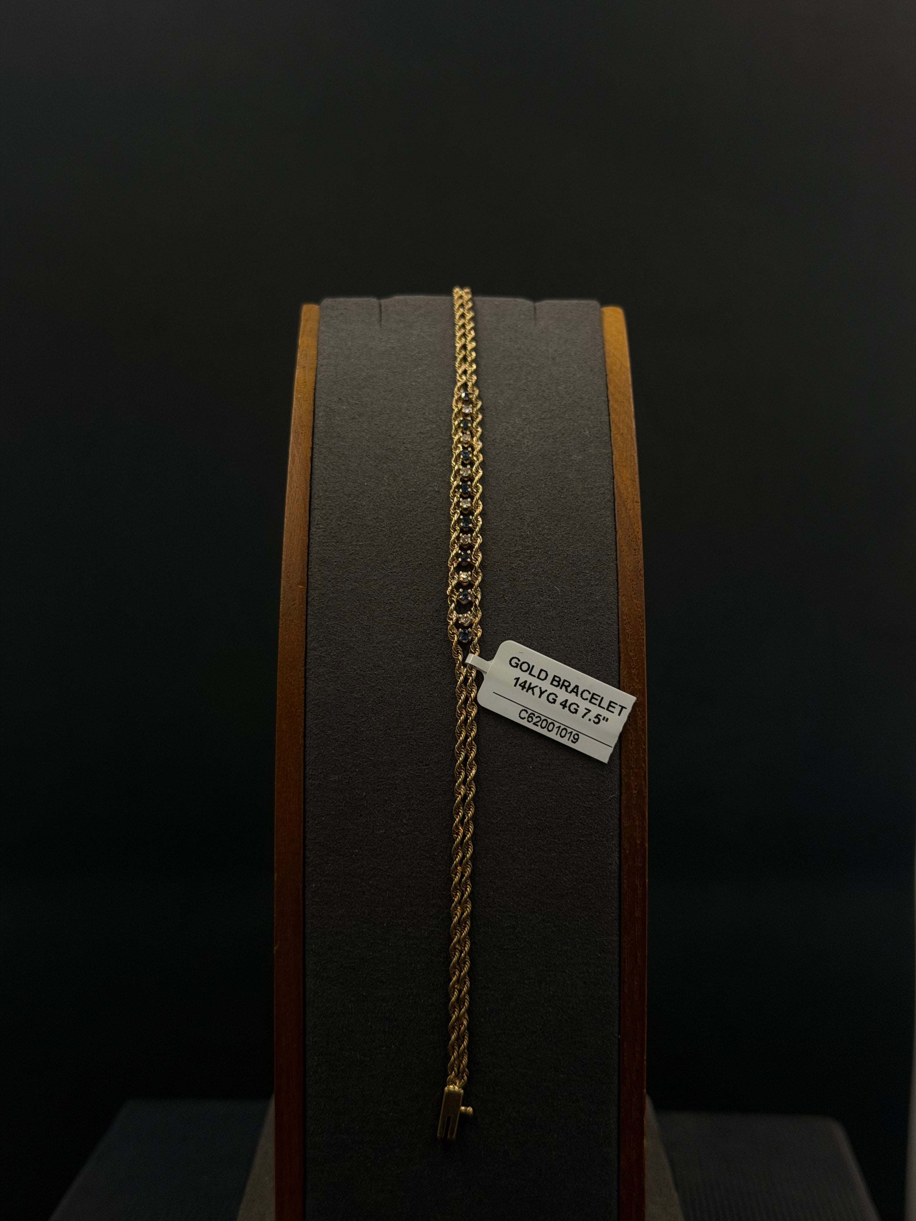 14K Gold Rope Bracelet – 4 Grams | 7.5 Inches