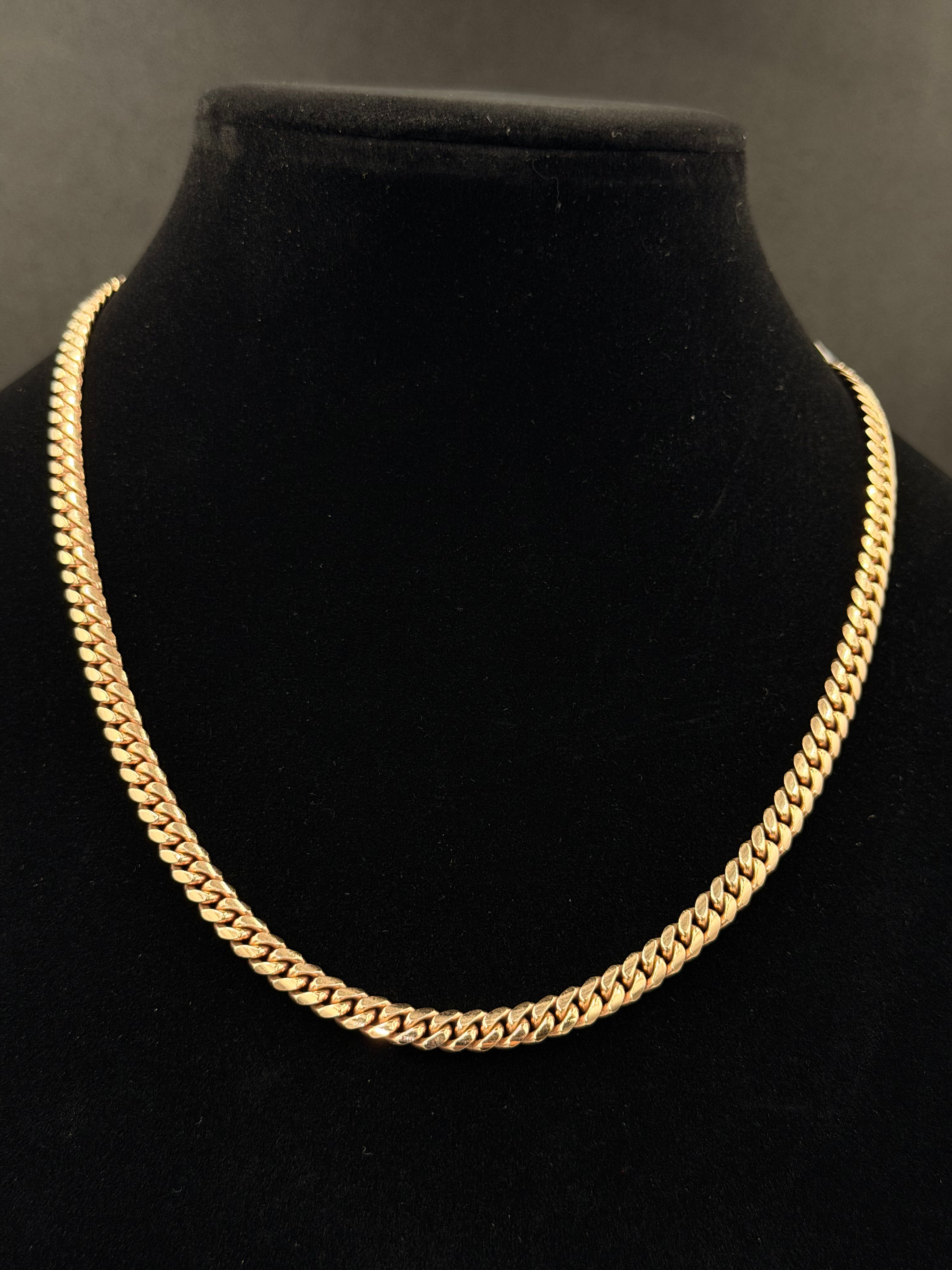 14K Gold Miami Cuban Link Chain 68.5 Grams 20 Inches 7.5mm