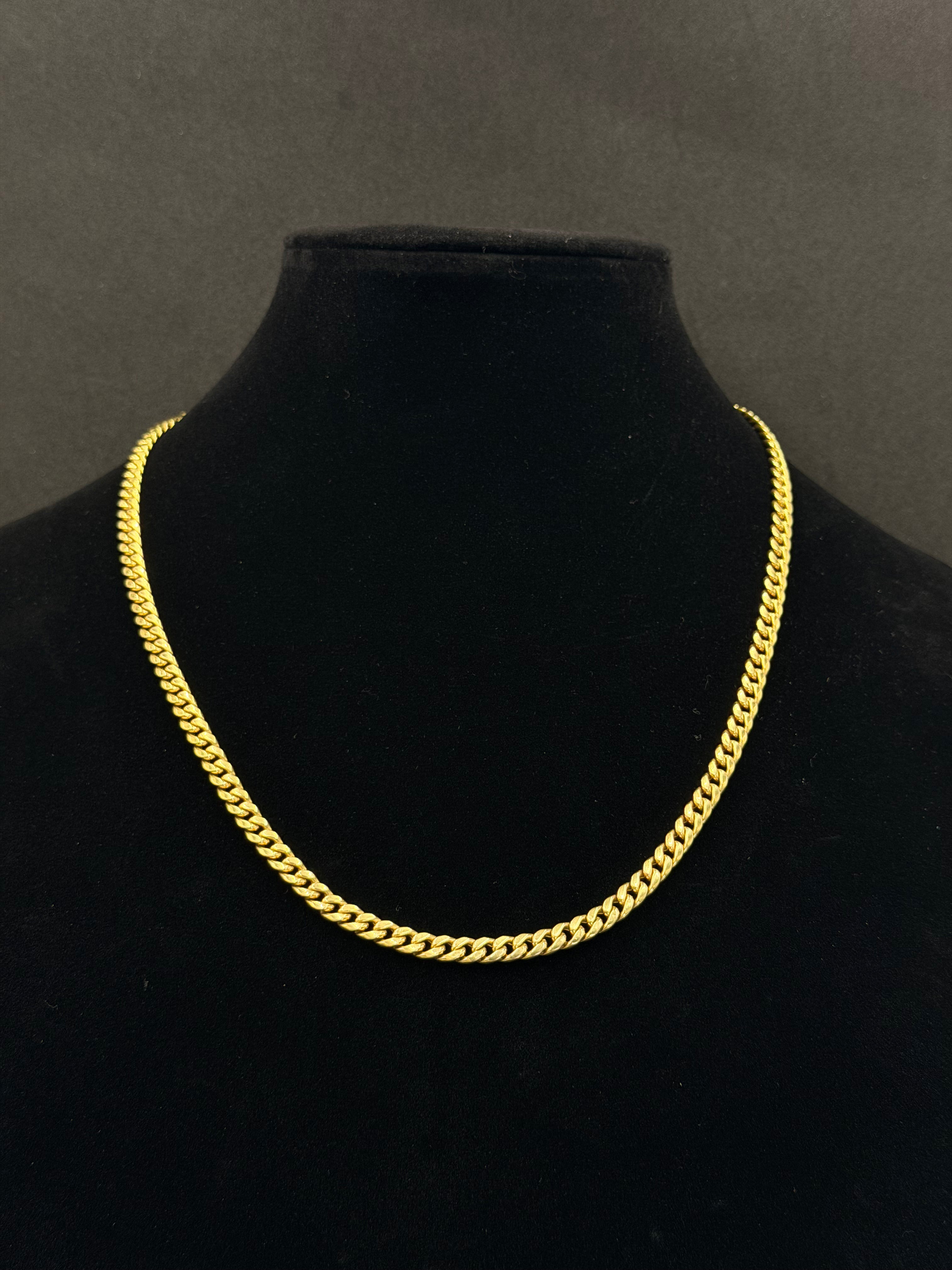 0K Gold Miami Cuban Link Chain 16.2 Grams 22 Inches 5.5mm