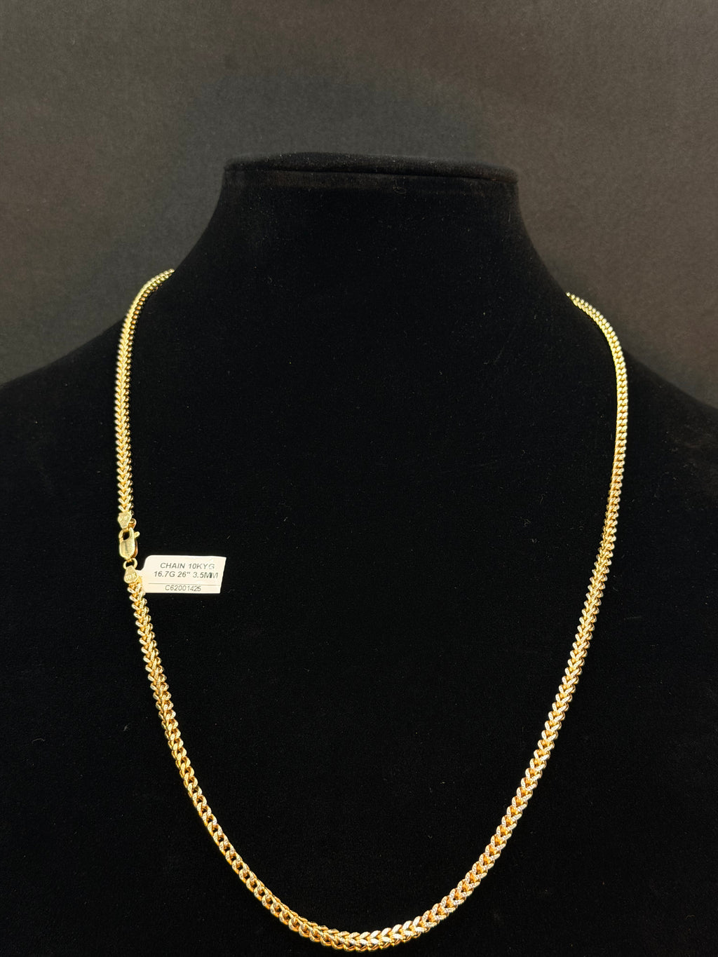10K Gold Franco Chain 16.7 Grams 22 Inches 4.5mm