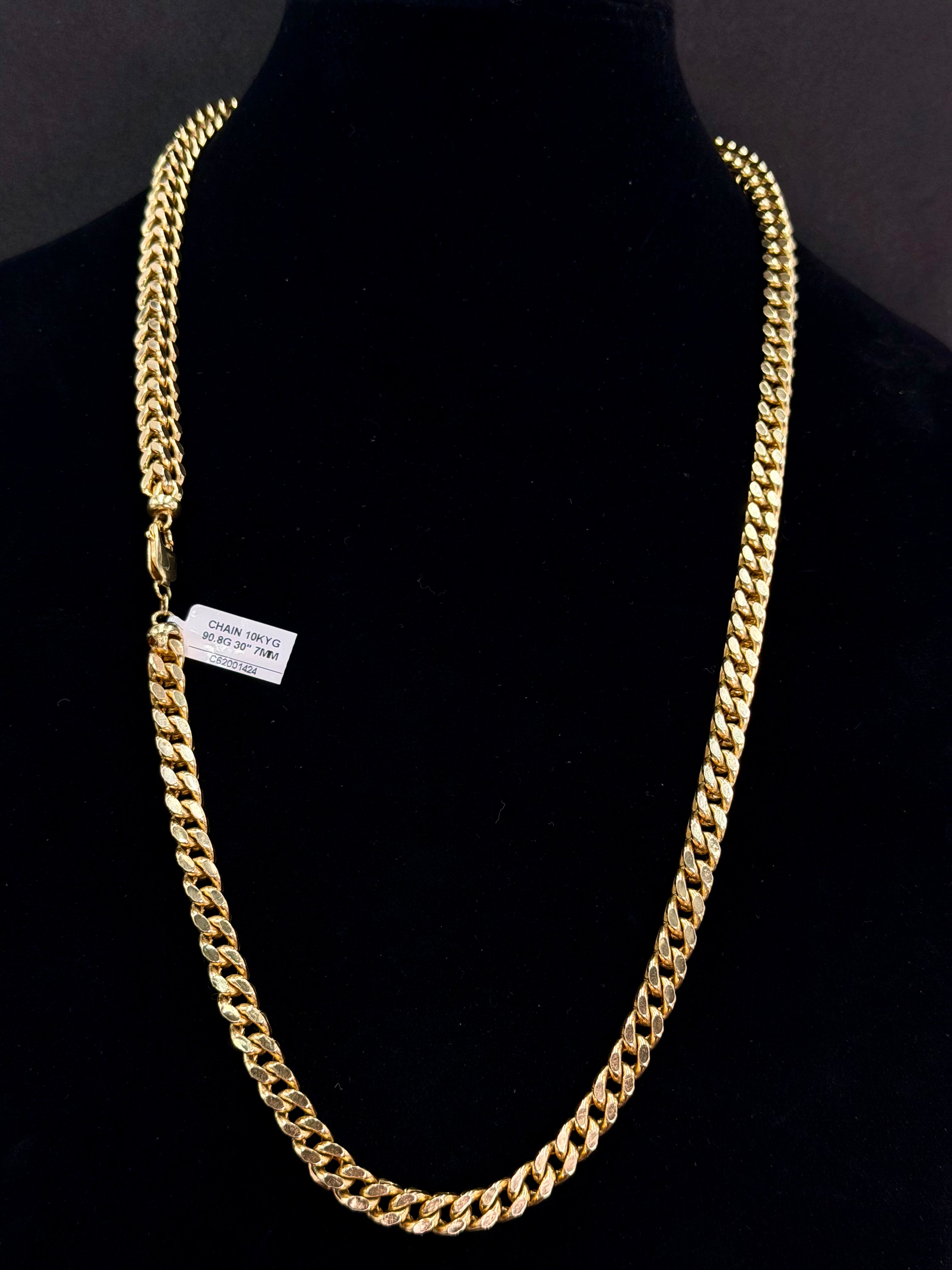 10K Gold Figaro Chain – 90.8 Grams | 30 Inches | 7mm