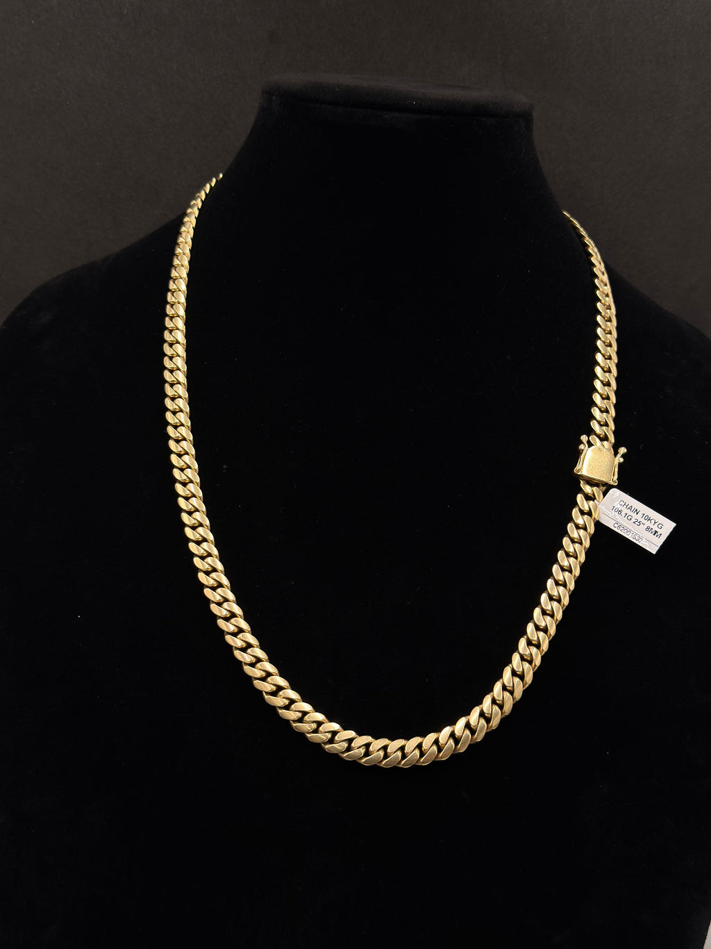10K Gold Miami Cuban Link Chain – 106.1 Grams | 25 Inches | 8mm
