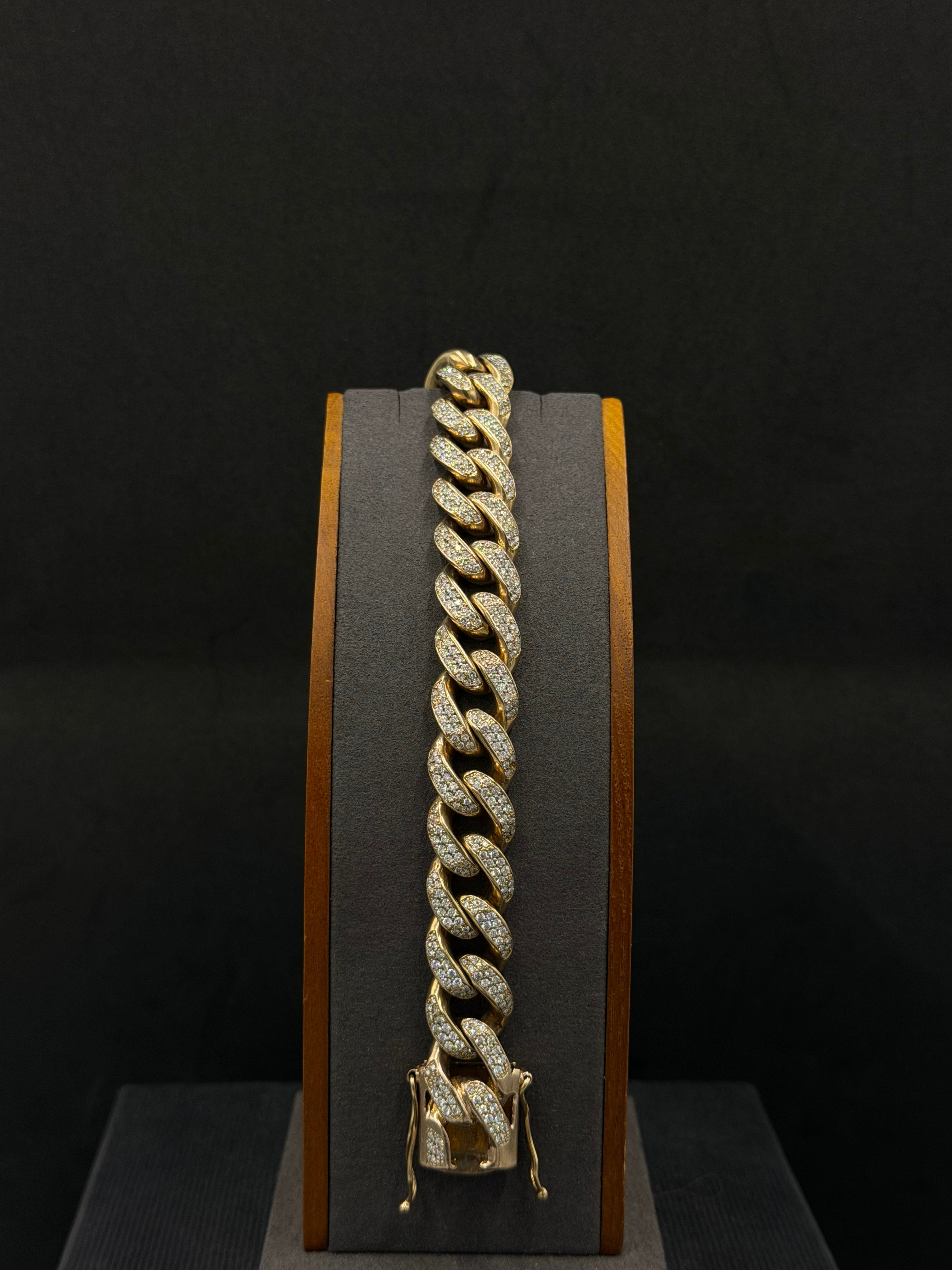 10K Gold Diamond Cuban Link Bracelet – 102.1 Grams | 15mm | 8 Inches