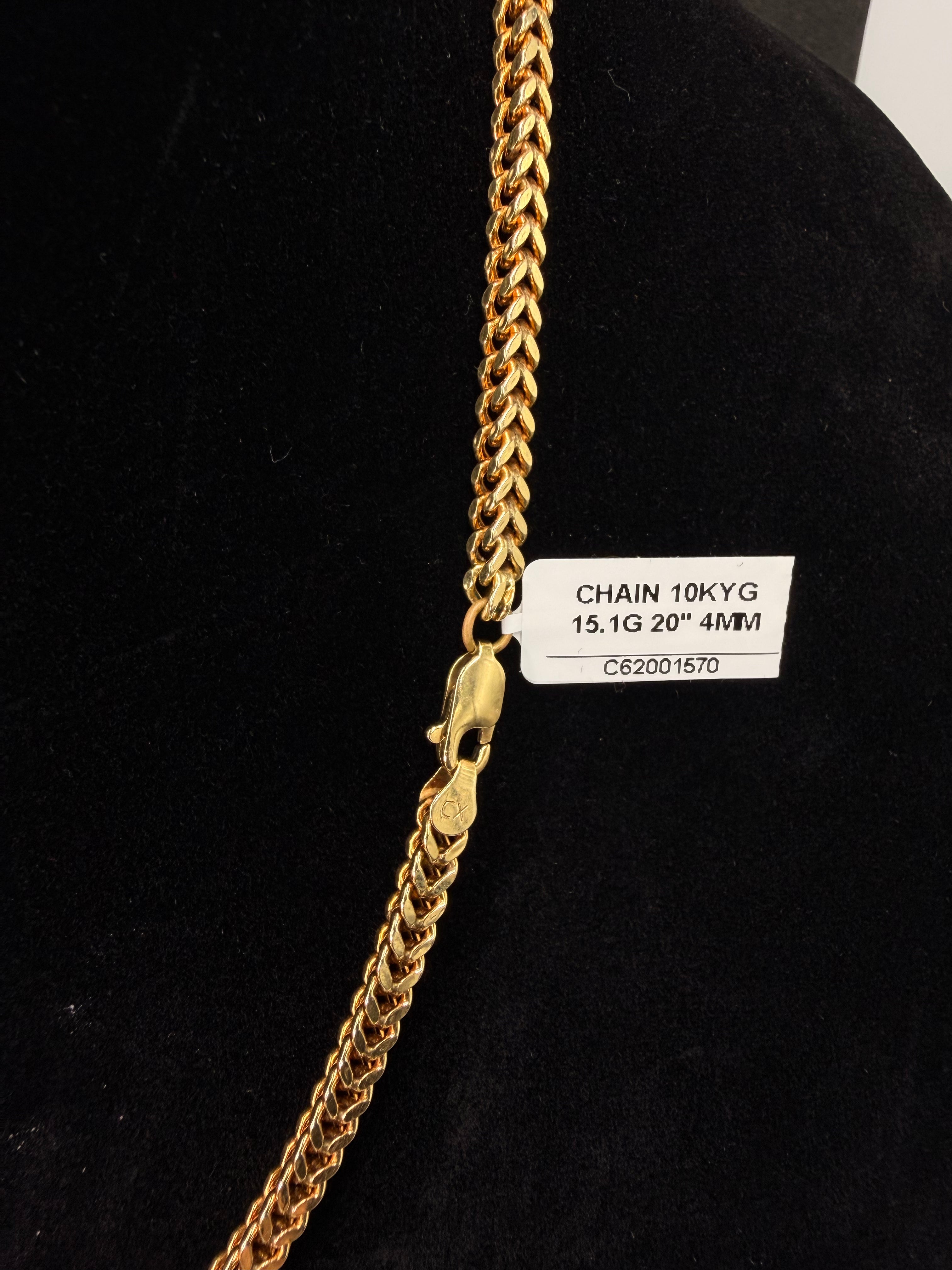 10K Gold Franco Chain – 15.1 Grams | 20 Inches | 4mm