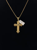 10K Gold Diamond-Cut Cross Pendant – 4.4 Grams
