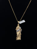 14K Two-Tone Sacred Heart of Jesus Pendant – 21.8 Grams