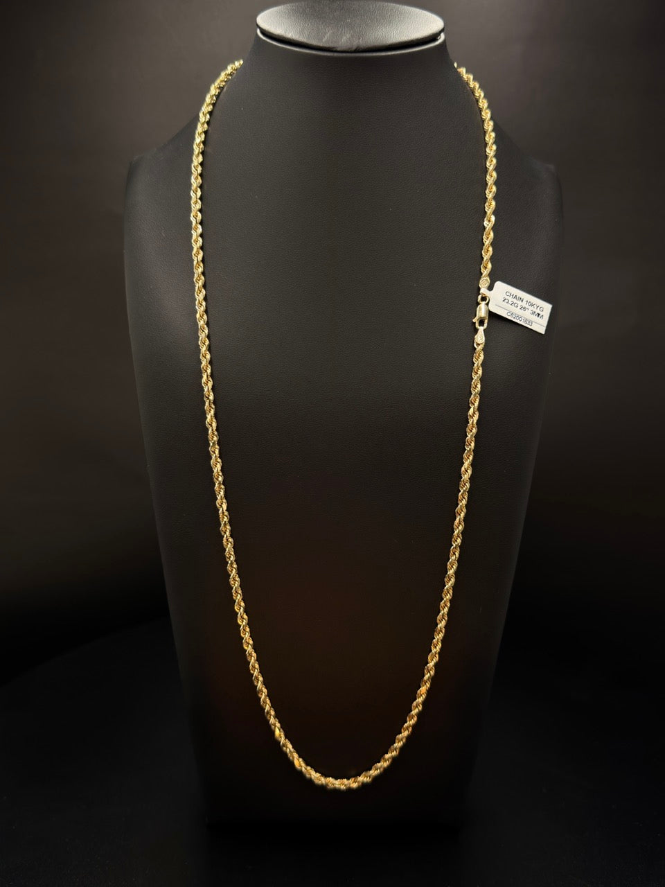 10K Yellow Gold Rope Chain – 23.2 Grams