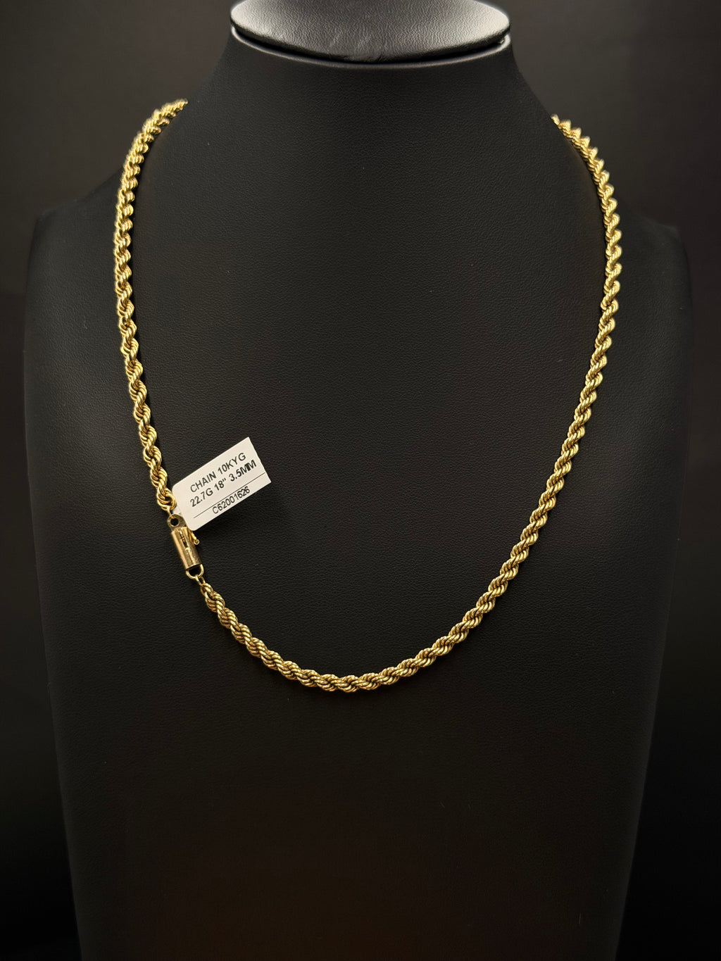 10K Yellow Gold Rope Chain – 22.7 Grams
