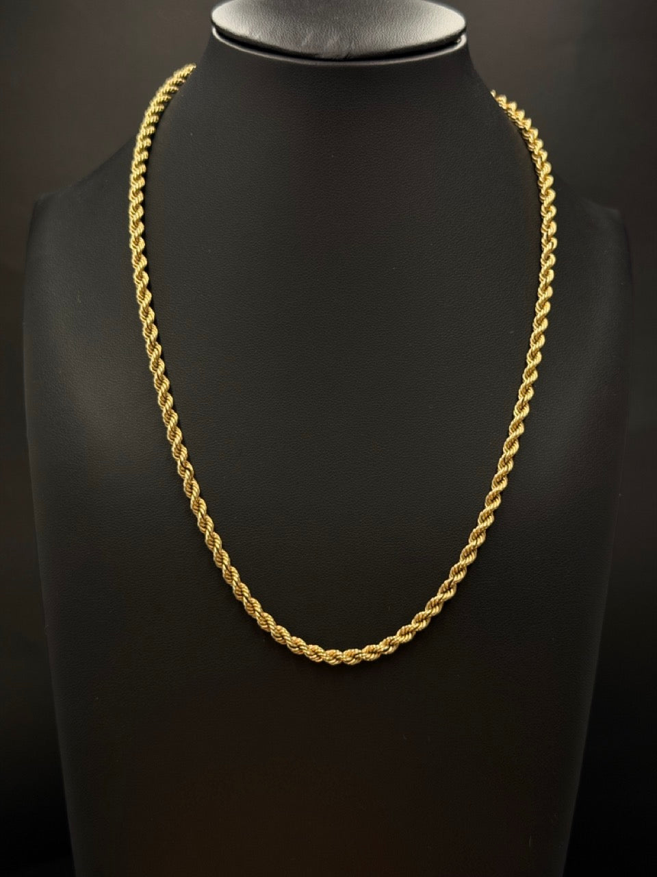 10K Yellow Gold Rope Chain 18” 3.5mm 22.7 Grams