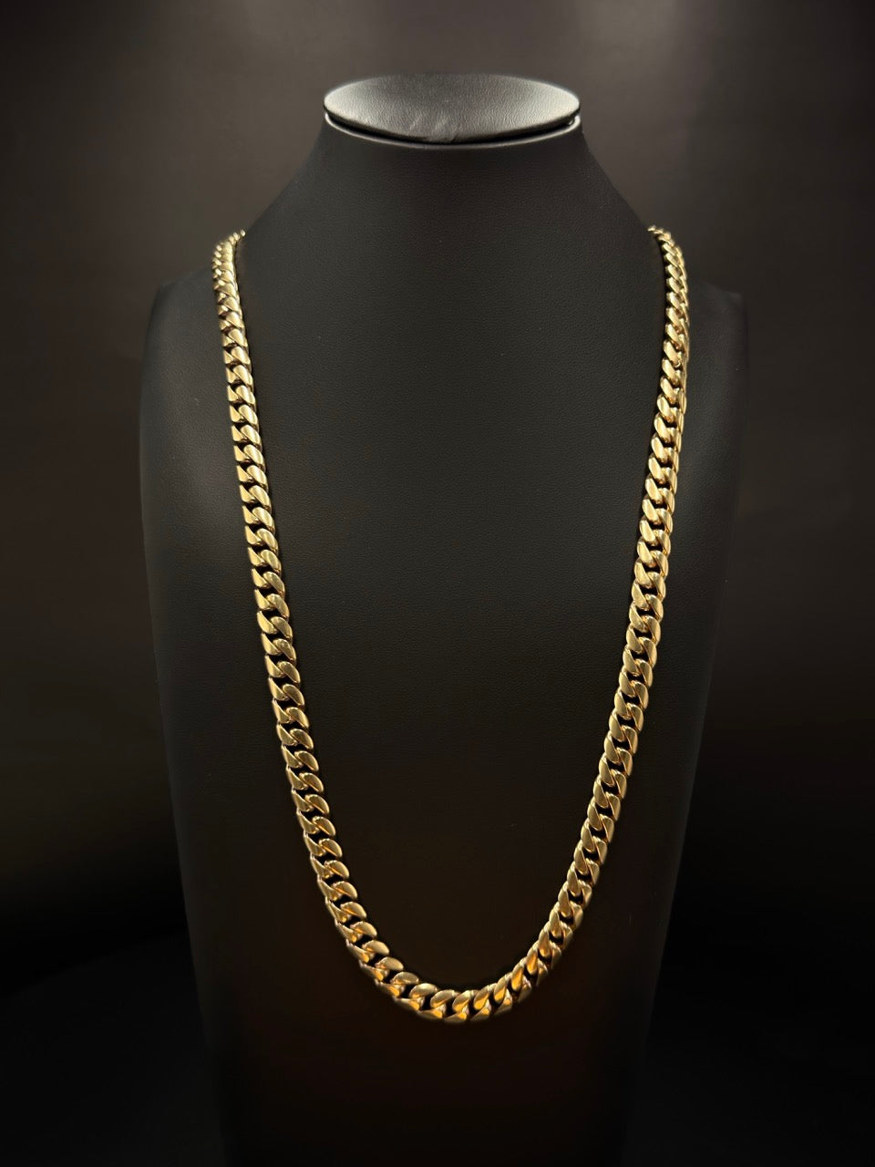 10K Yellow Gold Miami Cuban Link Chain 24.5” 8mm 110.4 Grams