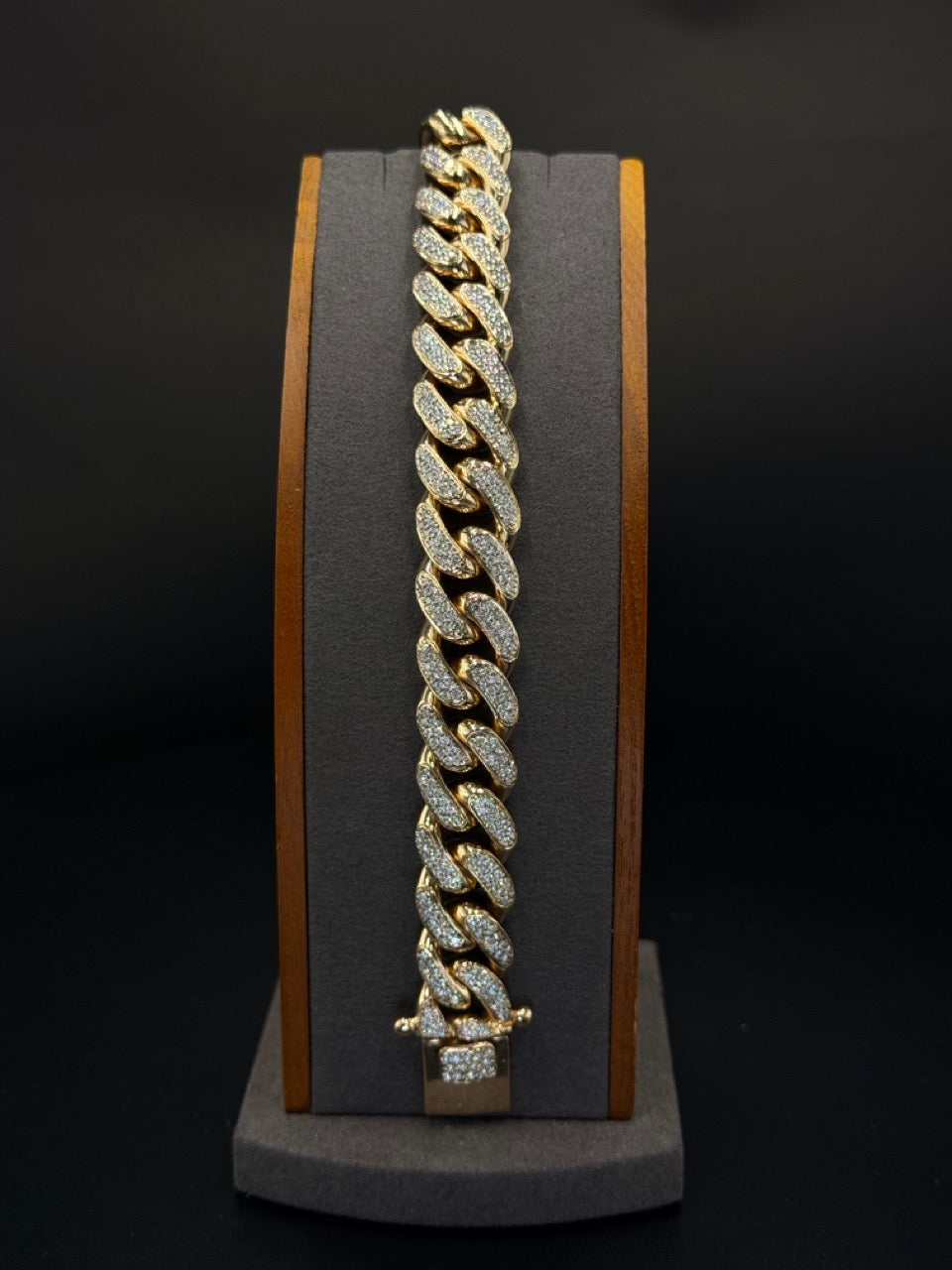 14K Yellow Gold Diamond Miami Cuban Bracelet 8” 16mm 66 Grams