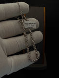 10K White Gold Fancy Nugget Link Bracelet 10.8 Grams