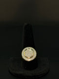 10K Yellow Gold Simulant Cluster Ring – 7.7 Grams