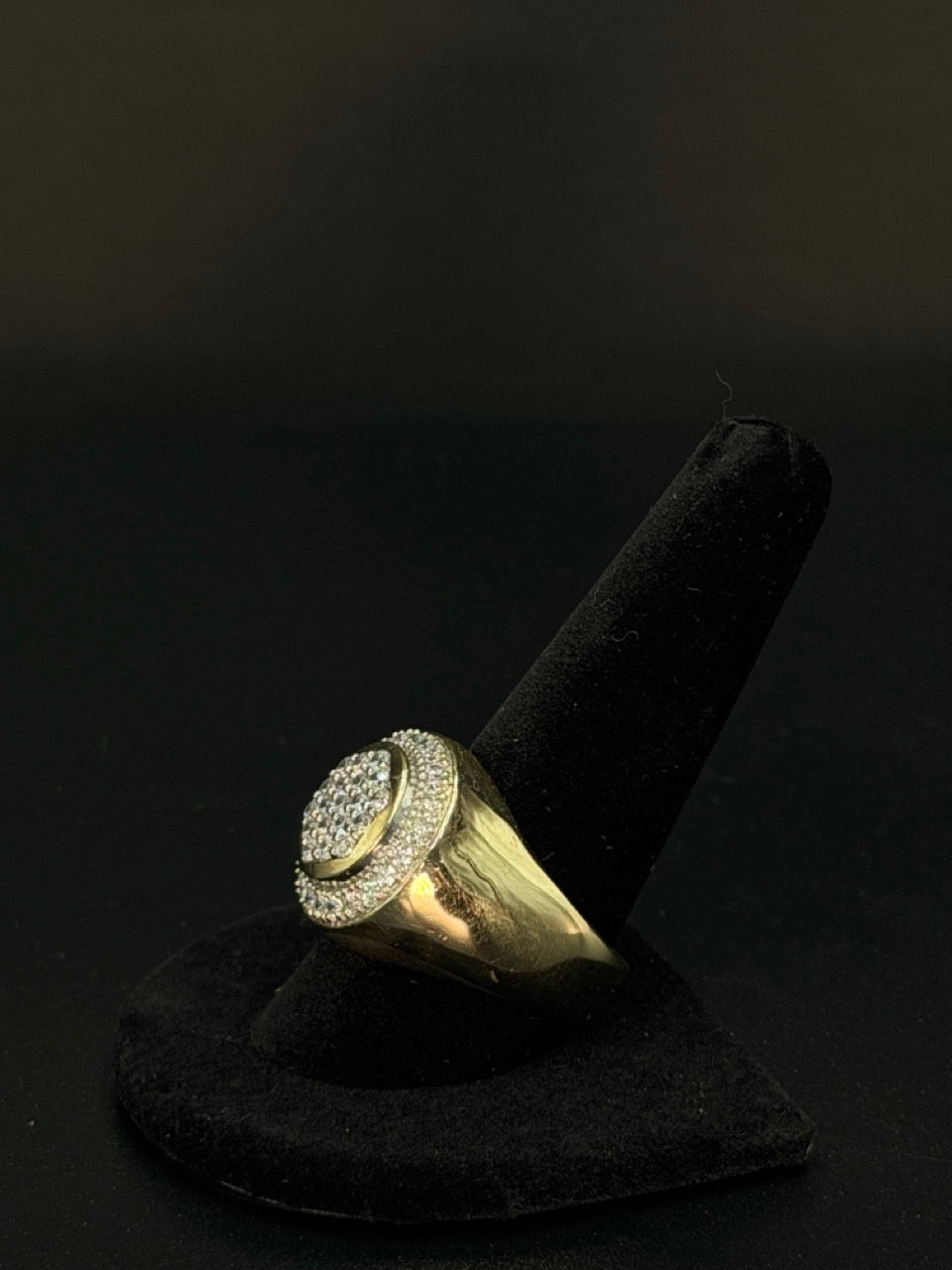 10K Yellow Gold Simulant Cluster Ring – 7.7 Grams