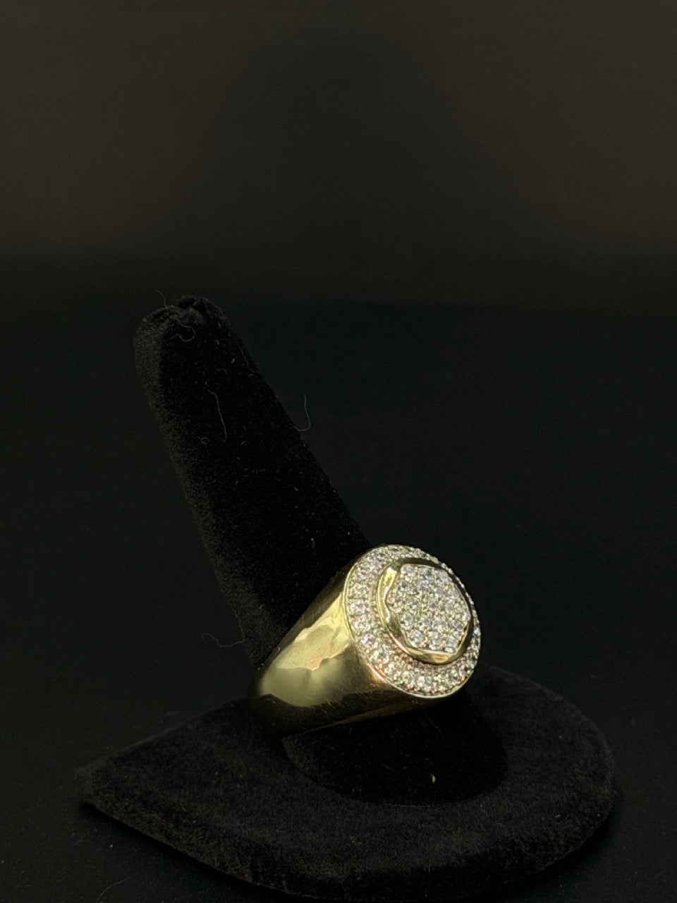 10K Yellow Gold Simulant Cluster Ring – 7.7 Grams
