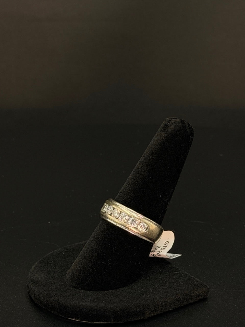 10K Yellow Gold Diamond Band Ring – Size 9 – 7.4 Grams