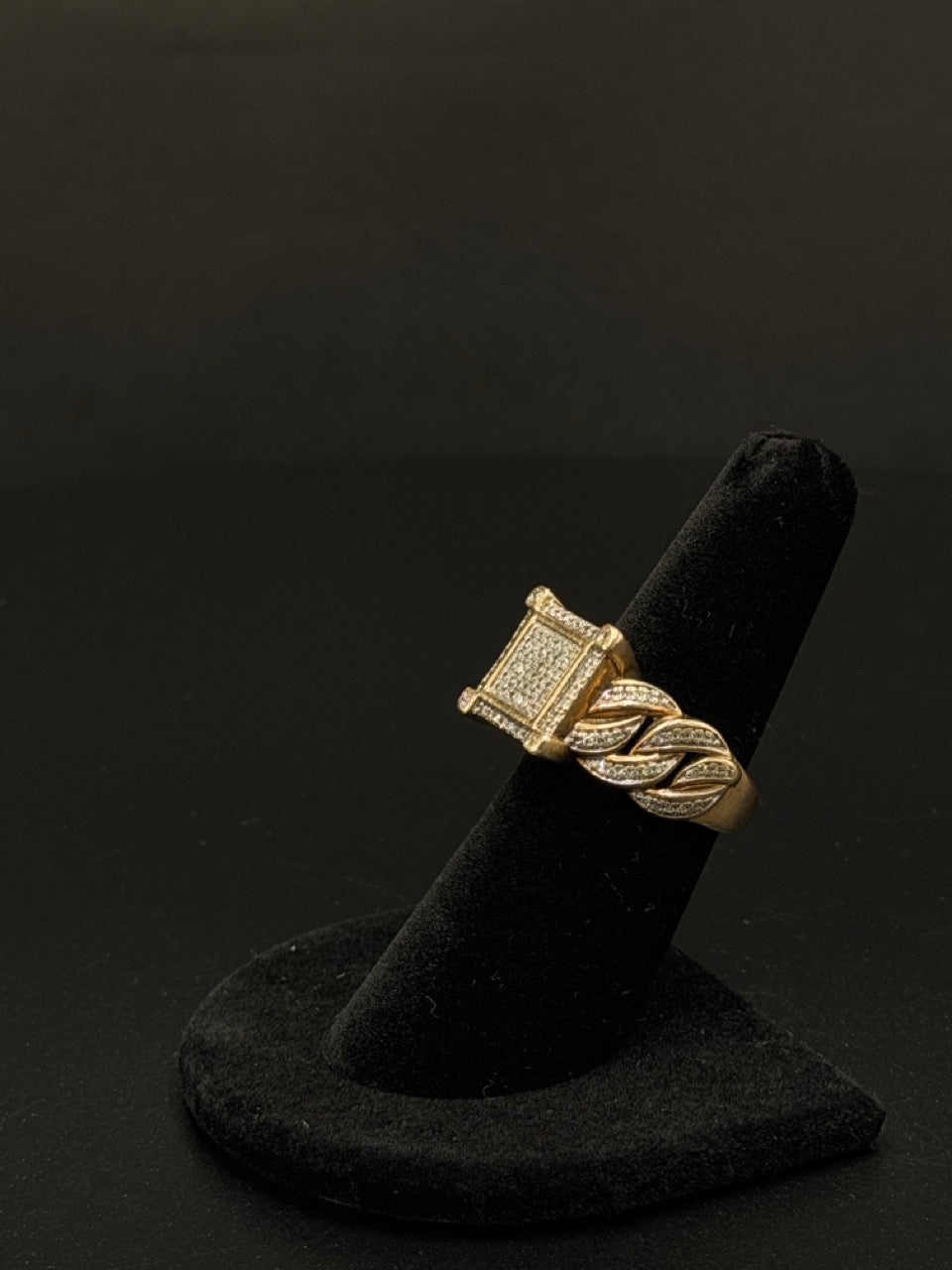 10K Yellow Gold Diamond Fashion Ring – Size 6 – 7.2 Grams