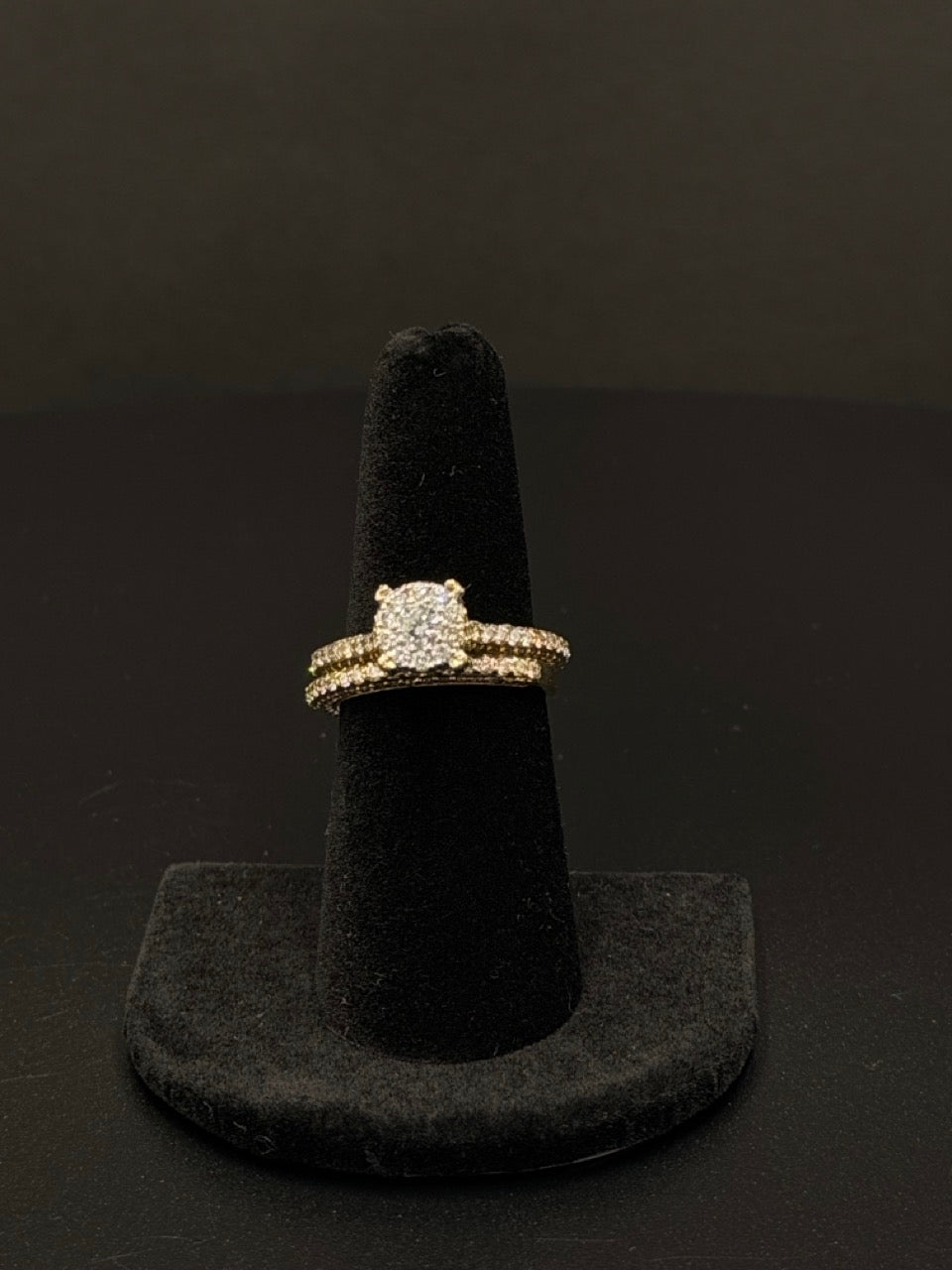 14K Yellow Gold Diamond Bridal Set Ring – Size 7 – 8.7 Grams