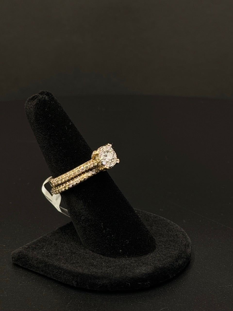 14K Yellow Gold Diamond Bridal Set Ring – Size 7 – 8.7 Grams