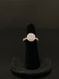 18K White Gold Diamond Flower Cluster Ring – Size 5 – 6.4 Grams