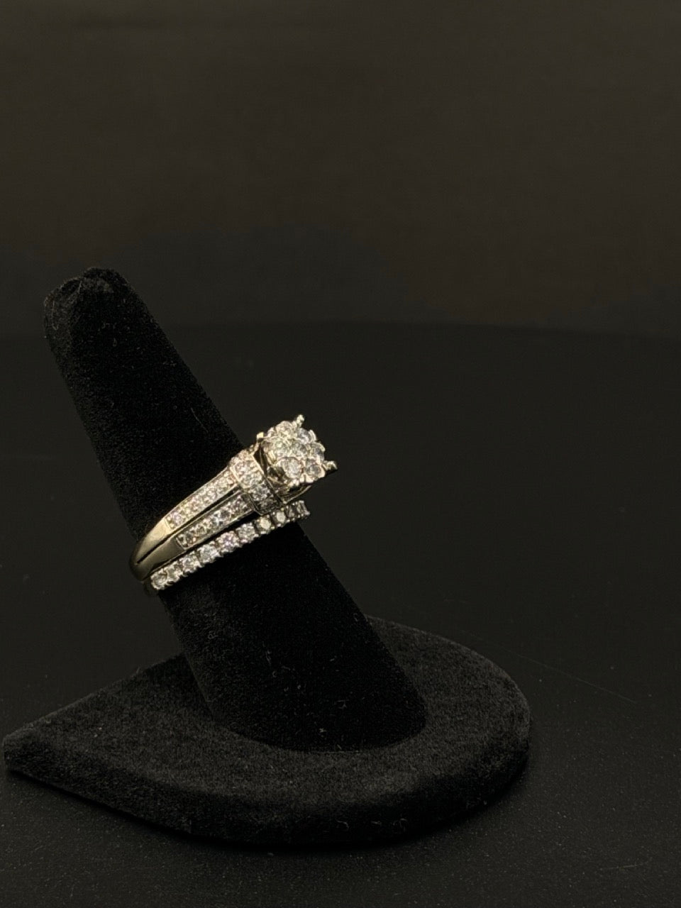 14K White Gold Diamond Bridal Set Ring – Size 8 – 9.8 Grams