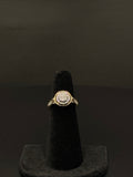 10K Yellow & White Gold Diamond Halo Ring – Size 5 – 3.1 Grams