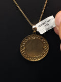 14K Yellow Gold Hebrew Prayer Coin Pendant – 5.2 Grams