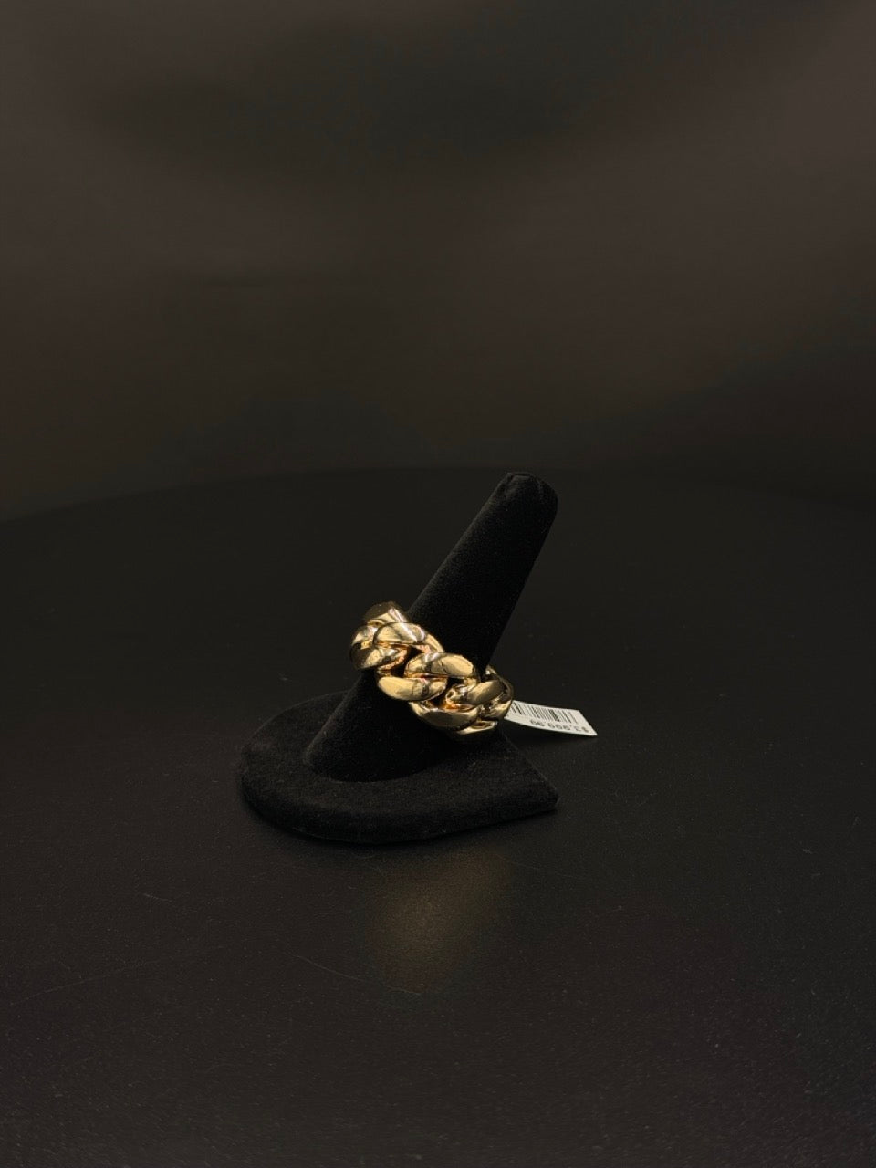 10K Yellow Gold Cuban Link Ring – 44.3g – Size 10